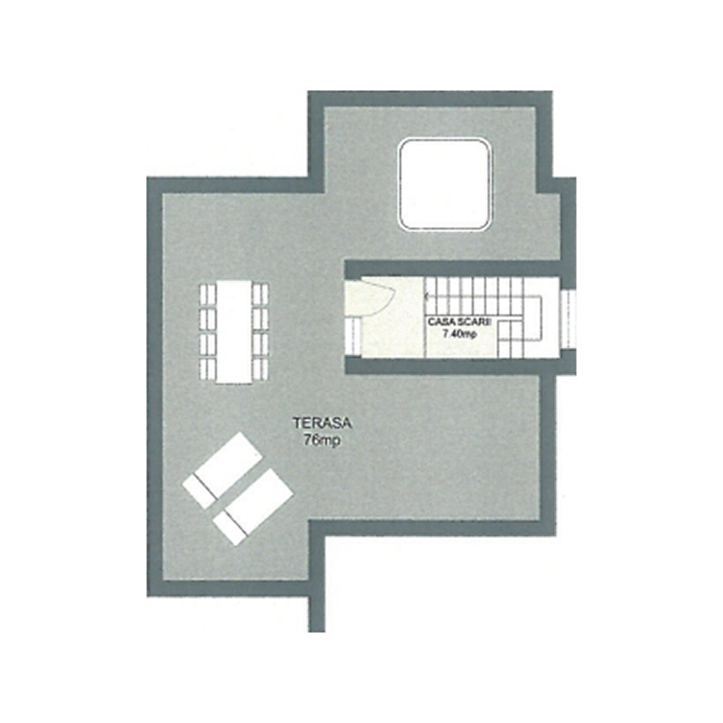 Vila Tip 2 — terasă rooftop
